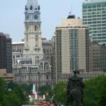 View of Philly from the steps of the art museum