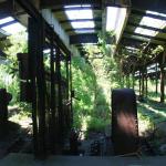 Old gated off train station near Ellis island.